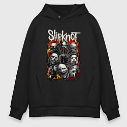Толстовка оверсайз мужская Slipknot, цвет: черный