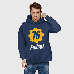Толстовка оверсайз мужская FALLOUT76, цвет: тёмно-синий — фото 2