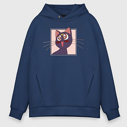 Толстовка оверсайз мужская Luna, Sailor Moon, цвет: тёмно-синий