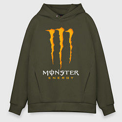 Толстовка оверсайз мужская MONSTER ENERGY, цвет: хаки