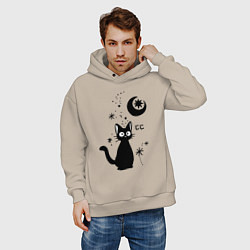 Толстовка оверсайз мужская Jiji Cat, цвет: миндальный — фото 2
