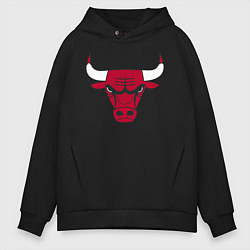 Толстовка оверсайз мужская Chicago Bulls, цвет: черный