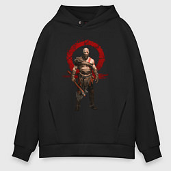 Толстовка оверсайз мужская GOD OF WAR, цвет: черный