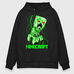 Толстовка оверсайз мужская MINECRAFT CREEPER, цвет: черный