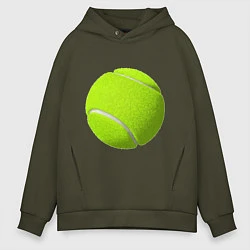 Толстовка оверсайз мужская Теннис, цвет: хаки