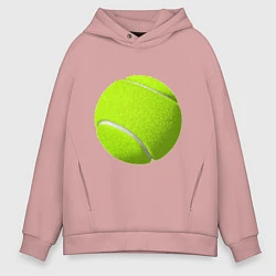 Толстовка оверсайз мужская Теннис, цвет: пыльно-розовый