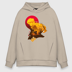 Толстовка оверсайз мужская Зеницу, цвет: миндальный