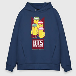 Толстовка оверсайз мужская BTS Чики, цвет: тёмно-синий