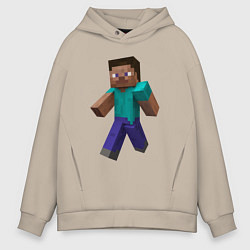 Толстовка оверсайз мужская Minecraft персонаж, цвет: миндальный