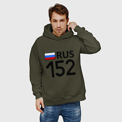 Толстовка оверсайз мужская RUS 152, цвет: хаки — фото 2
