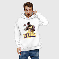Толстовка оверсайз мужская LeBron - Lakers, цвет: белый — фото 2