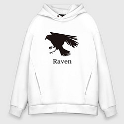Толстовка оверсайз мужская Raven, цвет: белый