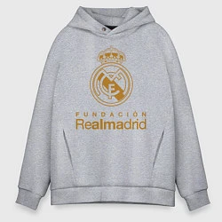 Толстовка оверсайз мужская Real Madrid FC, цвет: меланж