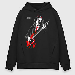 Толстовка оверсайз мужская ACDC Angus Young, цвет: черный