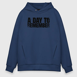 Толстовка оверсайз мужская A DAY TO REMEMBER, цвет: тёмно-синий