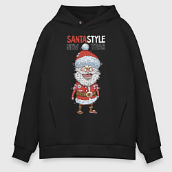 Толстовка оверсайз мужская SantaSTYLE, цвет: черный