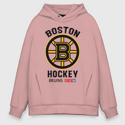 Толстовка оверсайз мужская BOSTON BRUINS NHL, цвет: пыльно-розовый