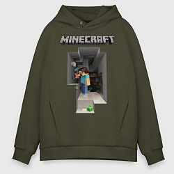Толстовка оверсайз мужская Minecraft, цвет: хаки