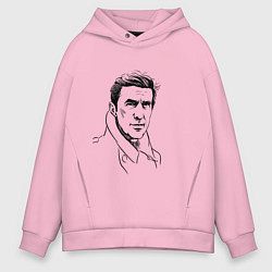 Толстовка оверсайз мужская Вячеслав Бутусов Наутилус, цвет: светло-розовый