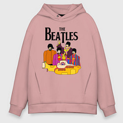Толстовка оверсайз мужская THE BEATLES, цвет: пыльно-розовый