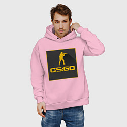 Толстовка оверсайз мужская CS GO Z, цвет: светло-розовый — фото 2