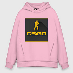 Толстовка оверсайз мужская CS GO Z, цвет: светло-розовый