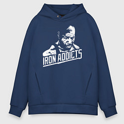 Толстовка оверсайз мужская Сити Флетчер Железозависимые, цвет: тёмно-синий