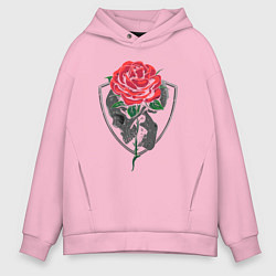 Толстовка оверсайз мужская Skull&Rose, цвет: светло-розовый