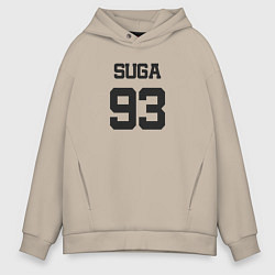 Толстовка оверсайз мужская BTS - Suga 93, цвет: миндальный