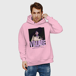 Толстовка оверсайз мужская Resident evil vampire, цвет: светло-розовый — фото 2