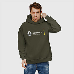 Толстовка оверсайз мужская Renault Passion for life, цвет: хаки — фото 2