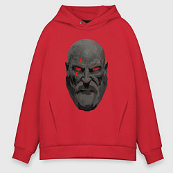 Толстовка оверсайз мужская Kratos ART, цвет: красный