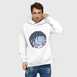 Толстовка оверсайз мужская Легоси и Хару, цвет: белый — фото 2