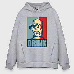 Толстовка оверсайз мужская Bender, цвет: меланж