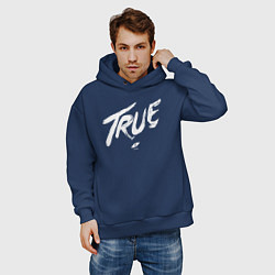 Толстовка оверсайз мужская TRUE AVICII, цвет: тёмно-синий — фото 2