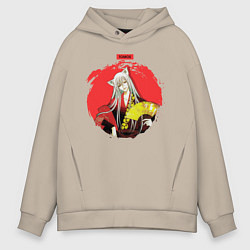 Толстовка оверсайз мужская Red Tomoe, цвет: миндальный