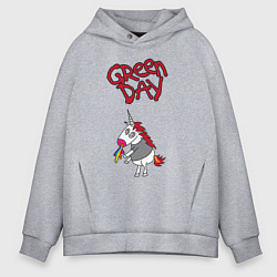 Толстовка оверсайз мужская Green Day Unicorn, цвет: меланж