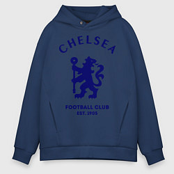 Толстовка оверсайз мужская Chelsea Est. 1905, цвет: тёмно-синий