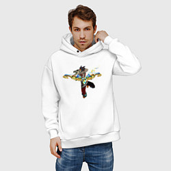 Толстовка оверсайз мужская Загрей, цвет: белый — фото 2