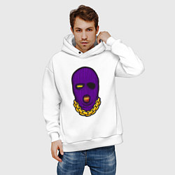 Толстовка оверсайз мужская DaBaby Purple Mask, цвет: белый — фото 2