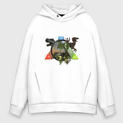 Толстовка оверсайз мужская ARK Survive, цвет: белый