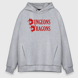 Толстовка оверсайз мужская Dungeons and Dragons Драконы, цвет: меланж