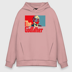 Толстовка оверсайз мужская Godfather logo, цвет: пыльно-розовый