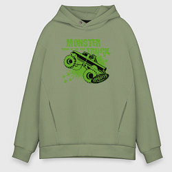Толстовка оверсайз мужская Monster Truck, цвет: авокадо