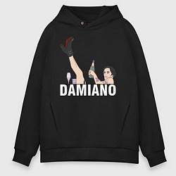 Толстовка оверсайз мужская Damiano Maneskin, цвет: черный