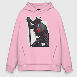 Толстовка оверсайз мужская Bloodborne, цвет: светло-розовый