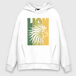 Толстовка оверсайз мужская Jamaica Lion, цвет: белый
