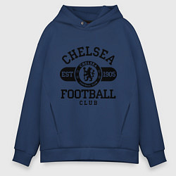 Толстовка оверсайз мужская Chelsea Football Club, цвет: тёмно-синий