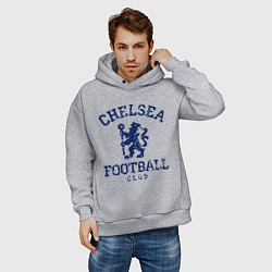 Толстовка оверсайз мужская Chelsea FC: Lion, цвет: меланж — фото 2
