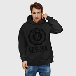 Толстовка оверсайз мужская Chelsea FC: Emblem, цвет: черный — фото 2